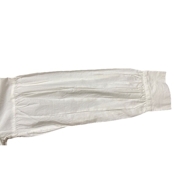 NWT  Chic Gap Ruffle collar  Pleated Sleeves Babydoll Style Shirt Cotton SIZE XS - Picture 6 of 8